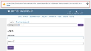 Log in | Denver Public Library