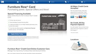 Furniture Row Card - Denver Mattress Company 1-866 Dr Choice