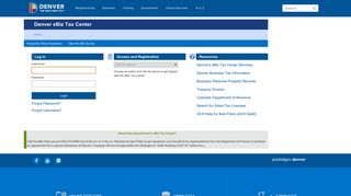 Denver eBiz Tax Center | City and County of Denver Department of ...