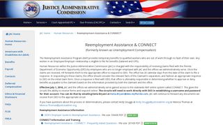 Reemployment Assistance & CONNECT - Justice Administrative ...