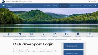 DEP Greenport Login - PA DEP - PA.gov