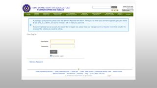 Login - Texas Department of Agriculture