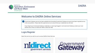 Login - Department of Agriculture, Environment and Rural Affairs