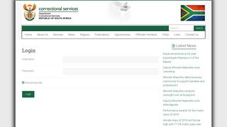 Login – Department of Correctional Services