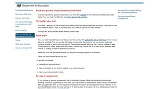 Professional skills tests - Book and pay for the professional skills tests ...