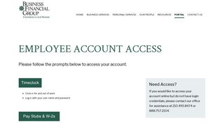 Employee Access - Business Financial Group