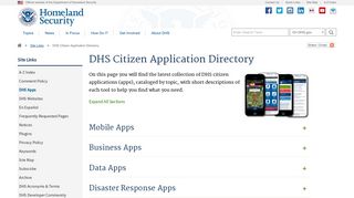 DHS Apps | Homeland Security