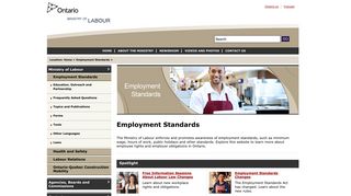 Employment Standards | Ministry of Labour
