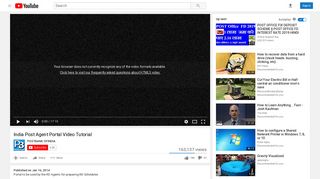 India Post Agent Portal Video Tutorial - YouTube