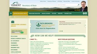 Corporations/Business Services | Home | Vermont Secretary of State