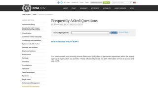 How do I access and use eOPF? - OPM.gov