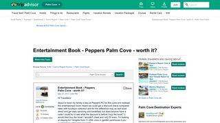 Entertainment Book - Peppers Palm Cove - worth it? - Palm Cove ...