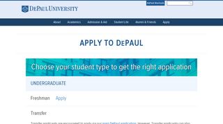 Apply | DePaul University, Chicago