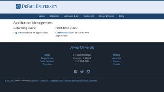 Application Management - DePaul University
