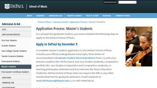 Application Process: Master's Students | Application Process ...
