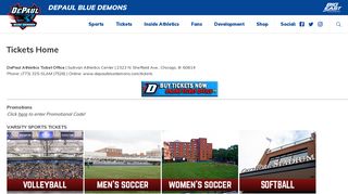 Tickets Home - DePaul University Athletics - DePaul Blue Demons