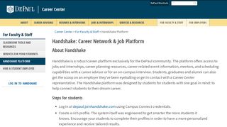 Handshake Platform - DePaul University Resources