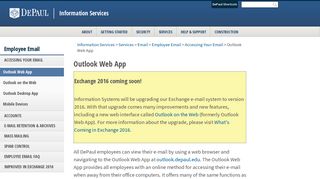 Outlook Web App - DePaul University Offices Sites