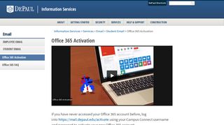 Office 365 Activation - DePaul University Offices Sites