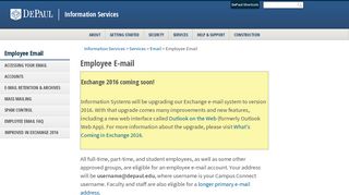 Employee Email | Email | Services | Information Services | DePaul ...