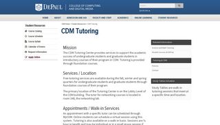 CDM Tutoring | DePaul CDM