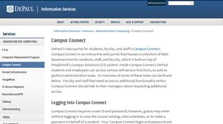 Campus Connect | DePaul University, Chicago