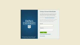 Campus Connect Authentication - DePaul University