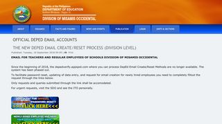 Official Deped Email Accounts - depedmisocc.net