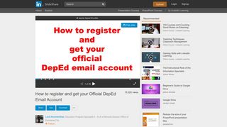 How to register and get your Official DepEd Email Account - SlideShare