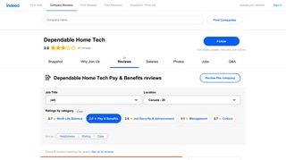 Working at Dependable Home Tech: Employee Reviews about Pay ...
