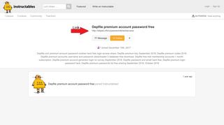 Activity : Depfile premium account password free - Instructables