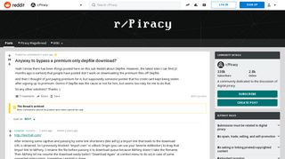 Anyway to bypass a premium only depfile download? : Piracy - Reddit