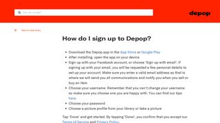 How do I sign up to Depop? – Depop help