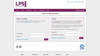 Log in to My Account - Letting Protection Service Scotland