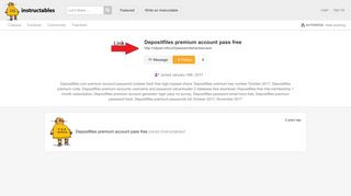 Activity : Depositfiles premium account pass free - Instructables
