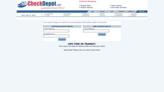 Account Sign In - Check Depot