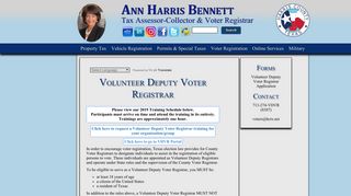 Volunteer Deputy Voter Registrar - Harris County Tax Office