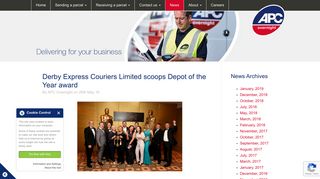 Derby Express Couriers Limited scoops Depot of the ... - APC Overnight