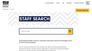 Our staff - Organisation - University of Derby