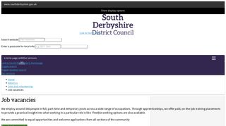 Job vacancies | South Derbyshire District Council