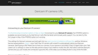 Connect to Dericam IP cameras
