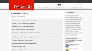 Frequently Asked Questions - Derm101