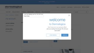 My Account: Login - Dermalogica