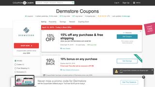 15% off Dermstore Coupons & Codes - February 2019 | CouponCabin
