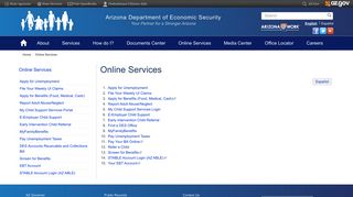 Online Services | Arizona Department of Economic Security