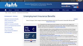 Unemployment Insurance Benefits | Arizona Department of Economic ...