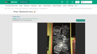 Blackboard menu' - Picture of Orange Cafe, Piombino Dese - TripAdvisor