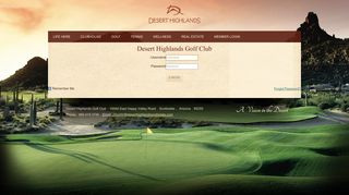 Login - Desert Highlands Golf Club