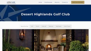 Desert Highlands Golf Club Membership and Club Information