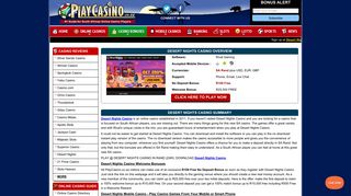 Desert Nights Casino - R100 Free No Deposit Bonus - PlayCasino